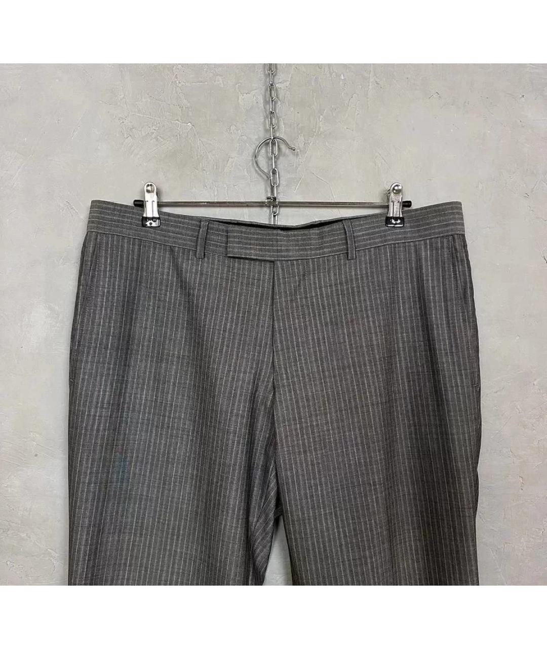 HUGO BOSS Серые шерстяные классические брюки, фото 2