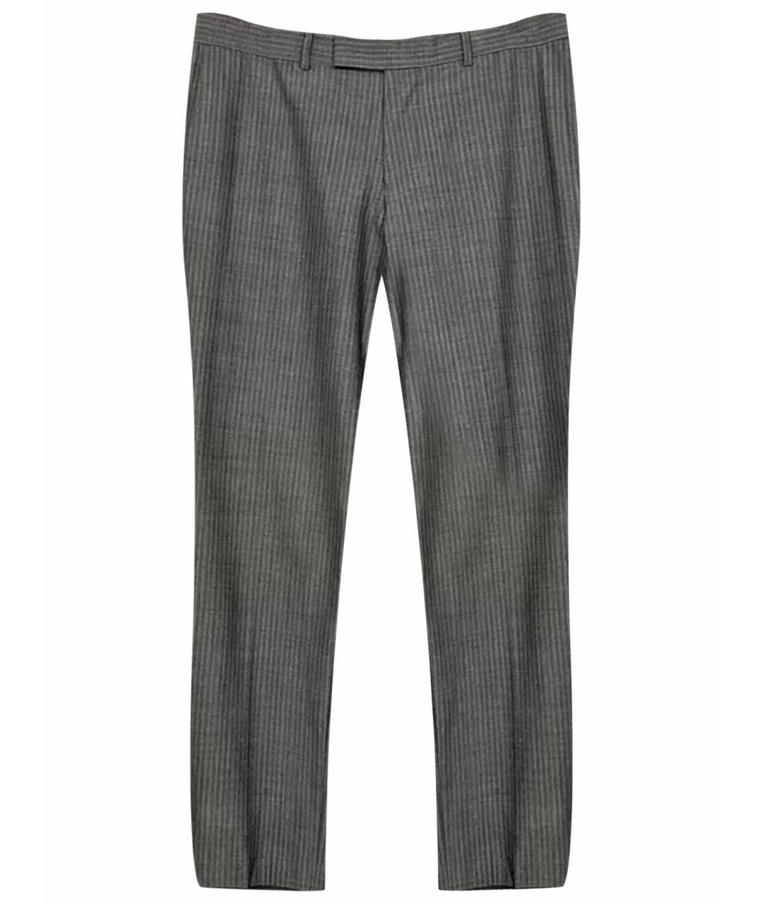HUGO BOSS Серые шерстяные классические брюки, фото 1