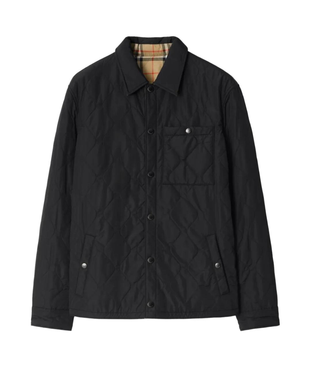 BURBERRY Черная хлопковая куртка, фото 1