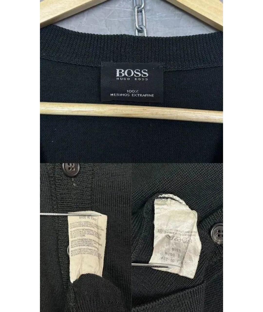 HUGO BOSS Черный шерстяной жилет, фото 5