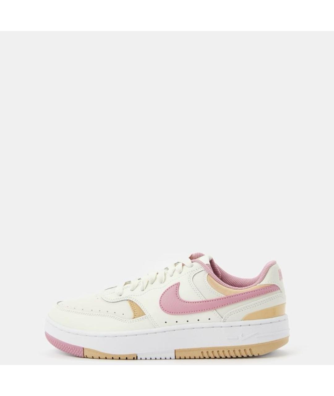 NIKE Бежевые кожаные кроссовки, фото 2