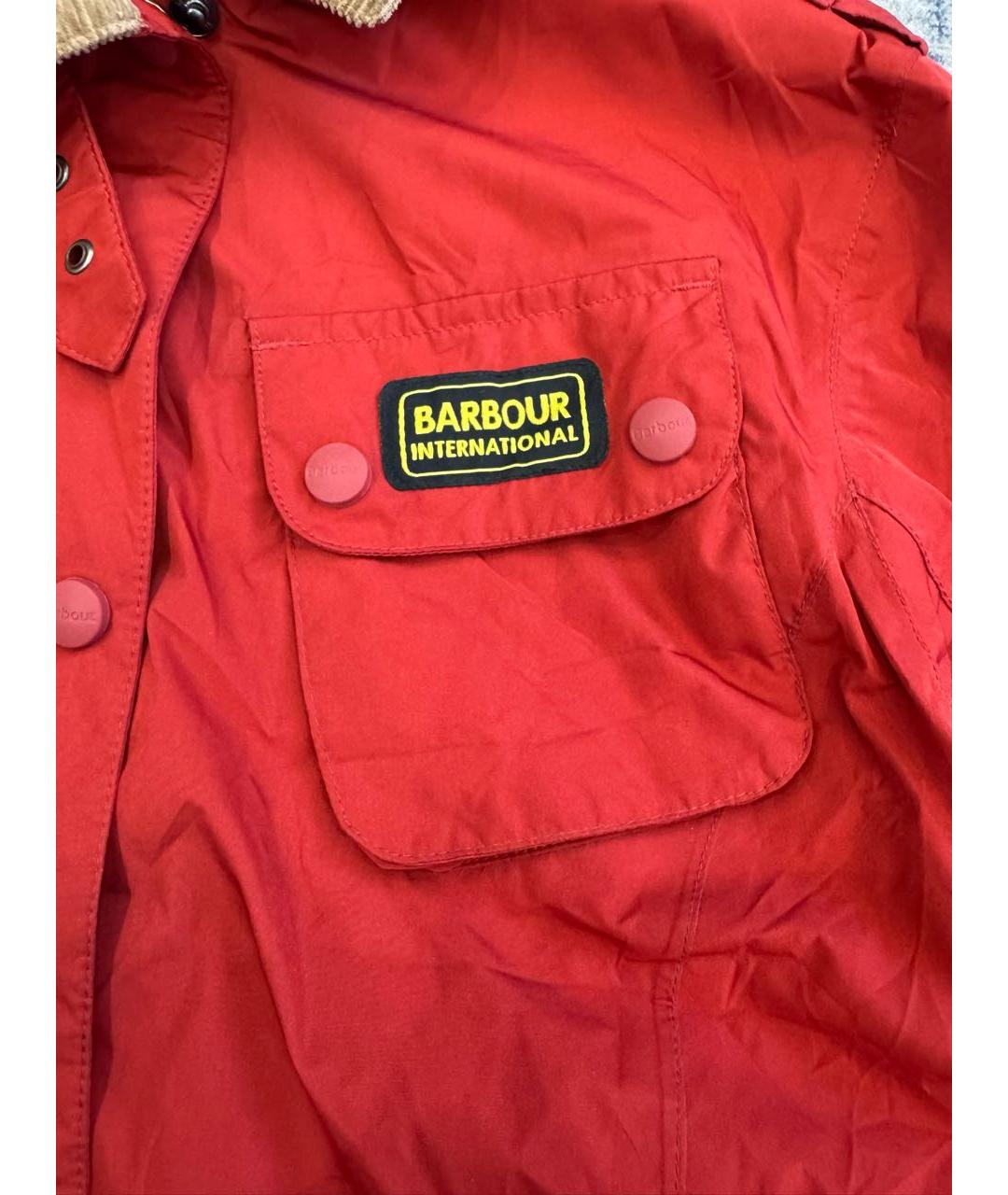 BARBOUR Красная полиэстеровая куртка, фото 4