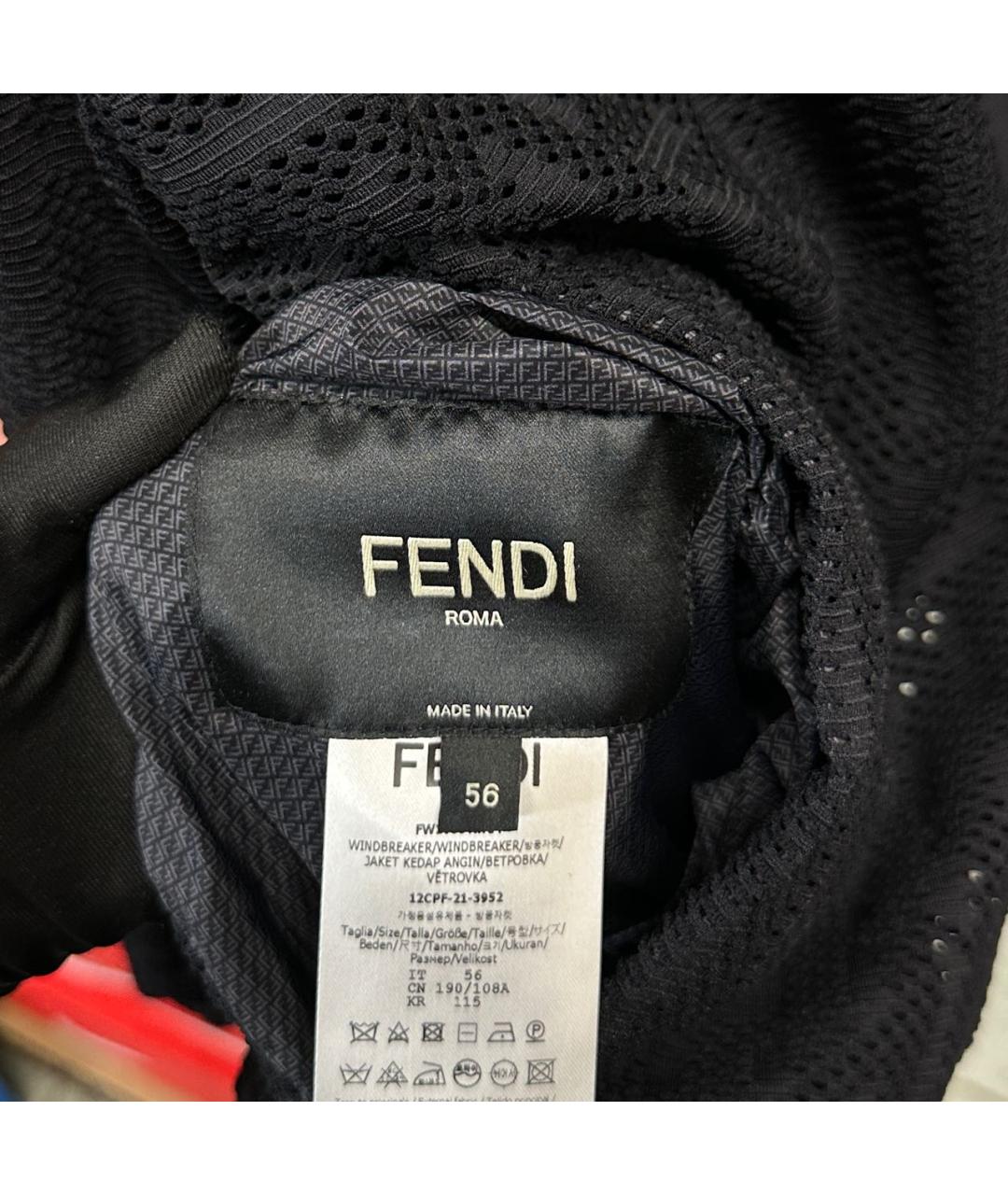 FENDI Черная полиамидовая куртка, фото 8