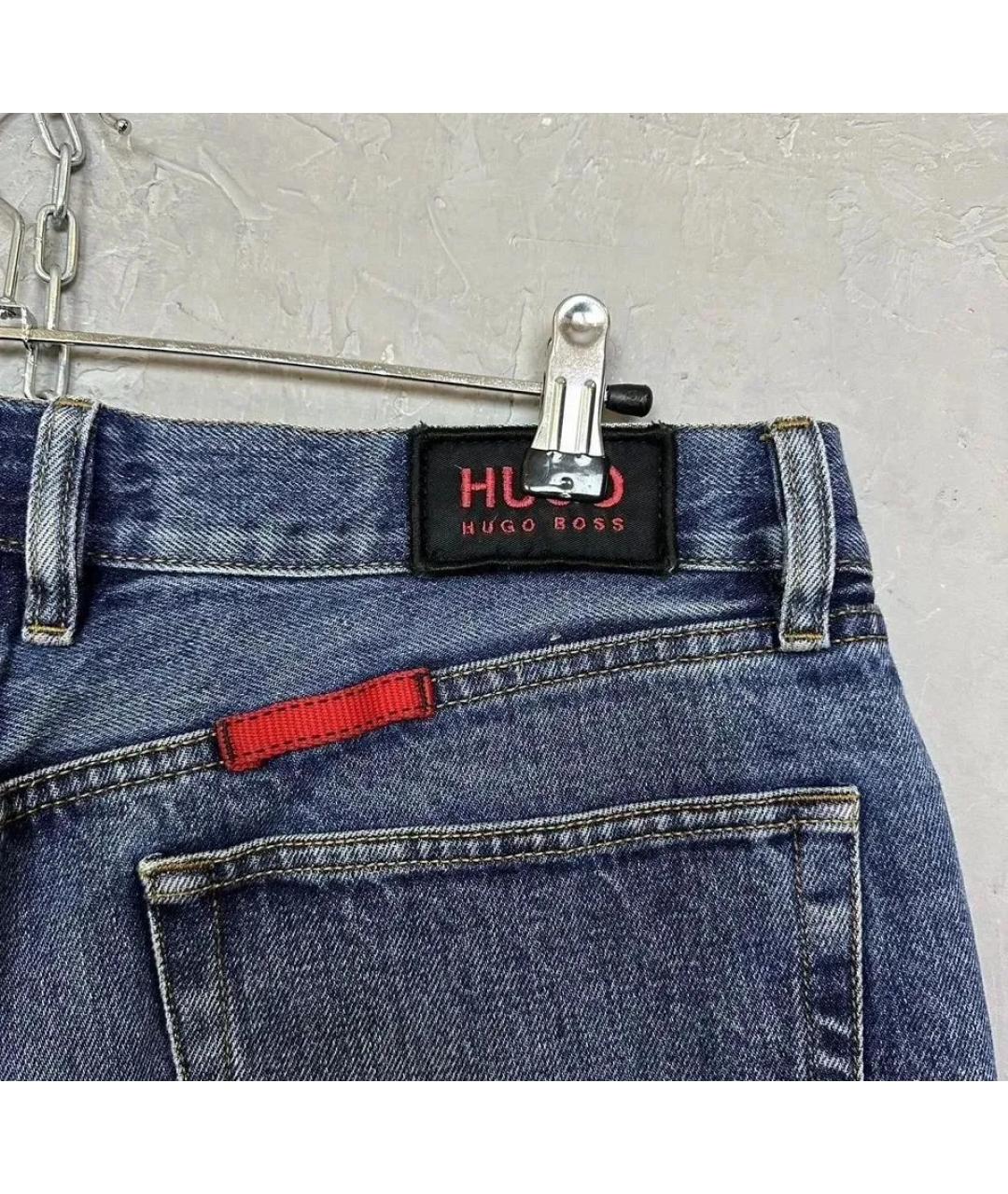 HUGO BOSS Синие хлопковые прямые джинсы, фото 4