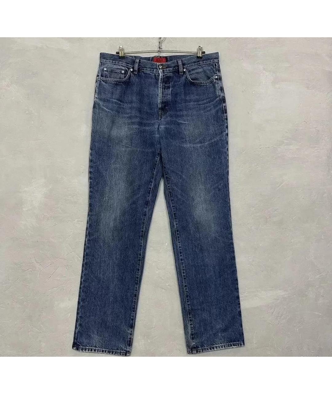 HUGO BOSS Синие хлопковые прямые джинсы, фото 9
