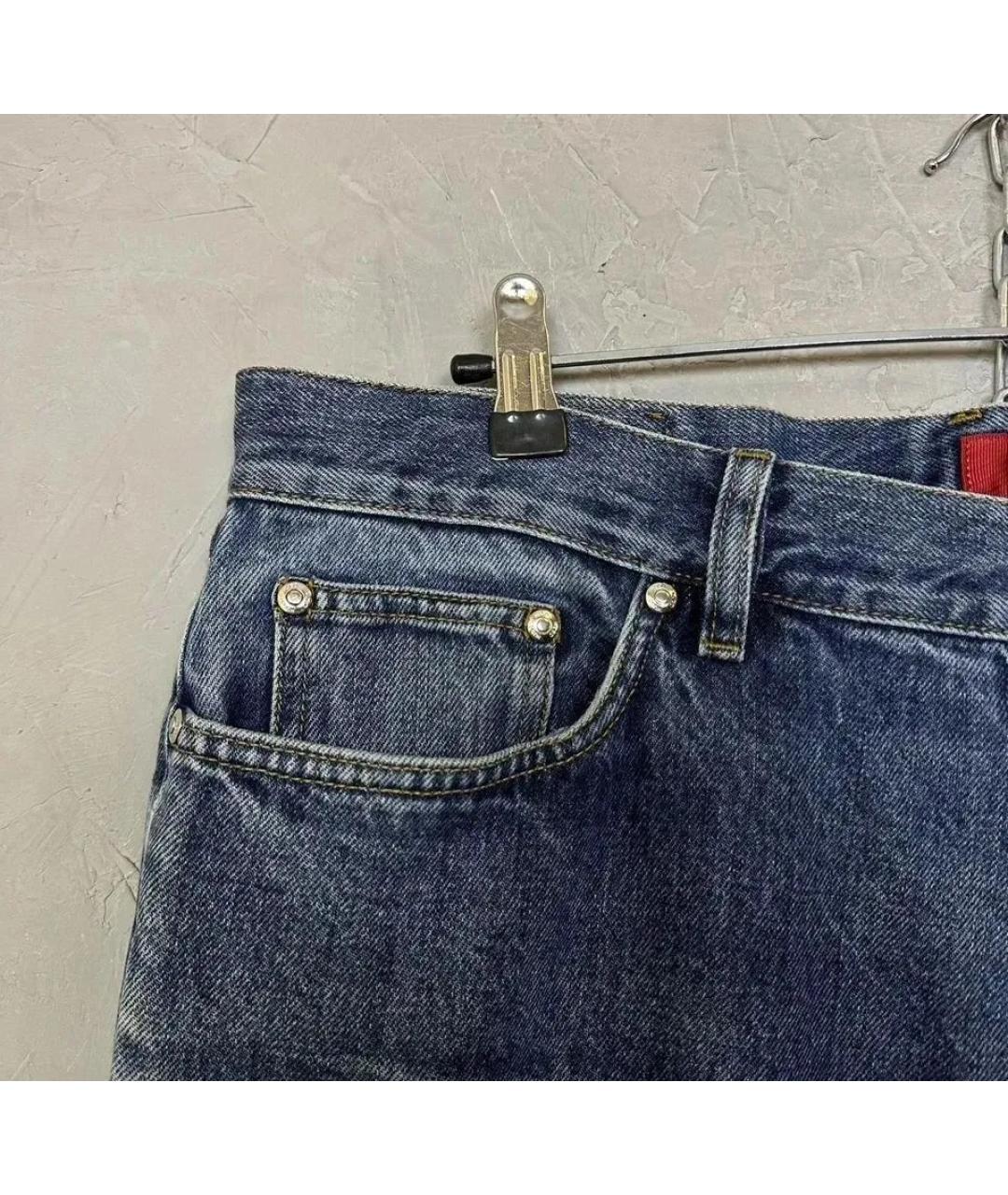 HUGO BOSS Синие хлопковые прямые джинсы, фото 6