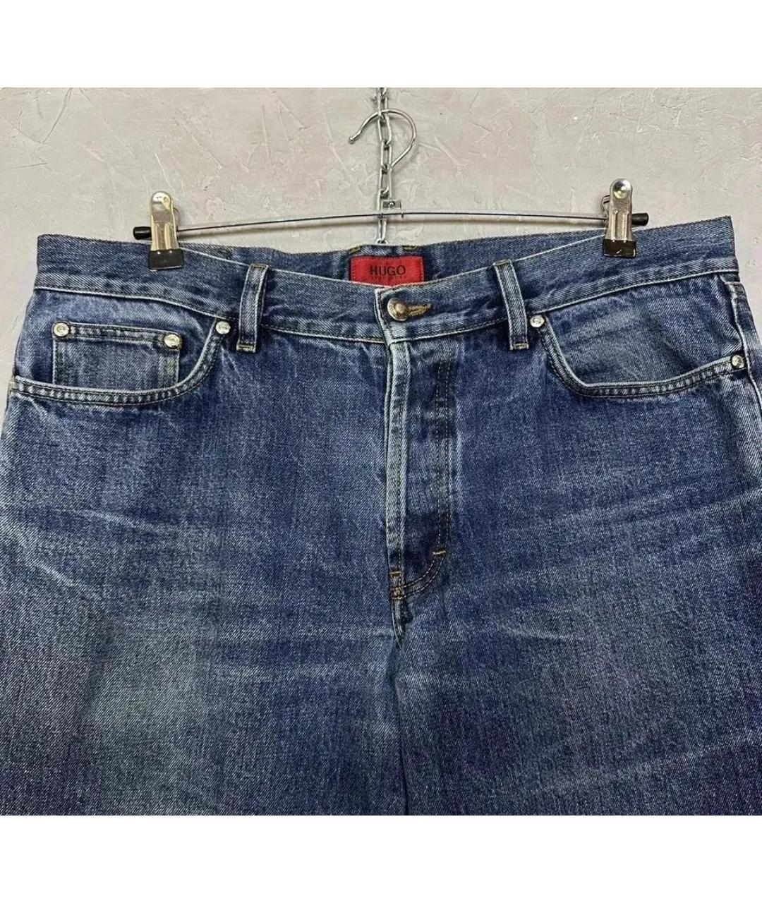 HUGO BOSS Синие хлопковые прямые джинсы, фото 5