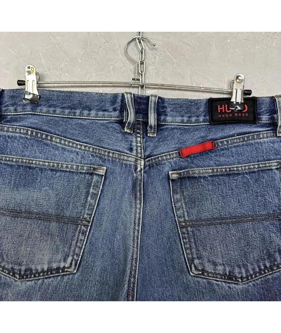 HUGO BOSS Синие хлопковые прямые джинсы, фото 3