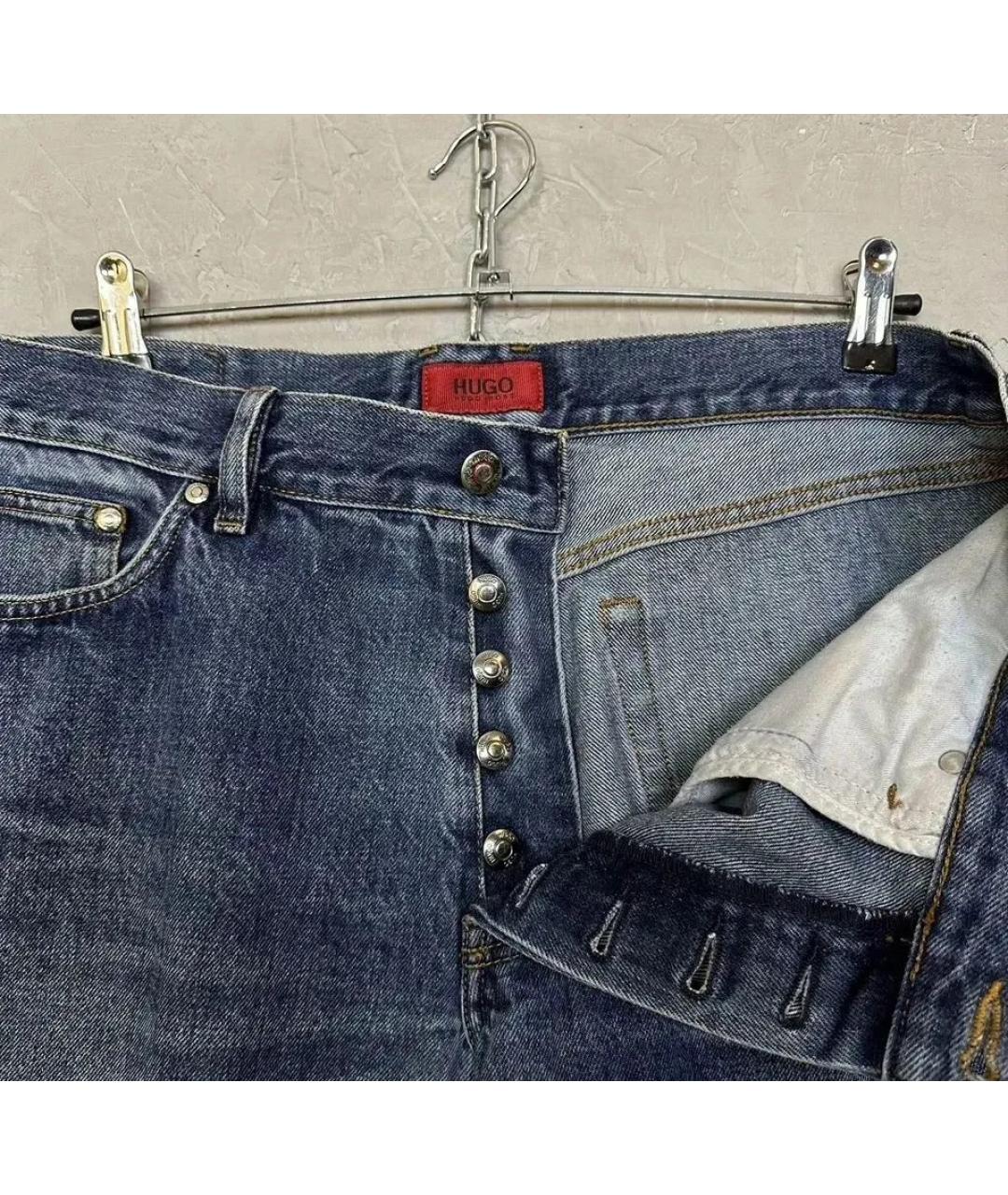 HUGO BOSS Синие хлопковые прямые джинсы, фото 7