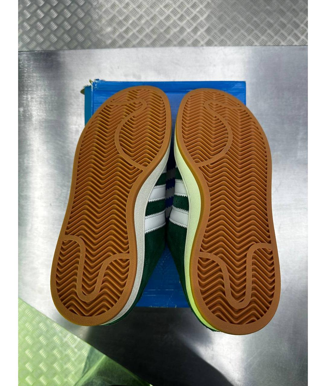 ADIDAS Зеленые замшевые низкие кроссовки / кеды, фото 4