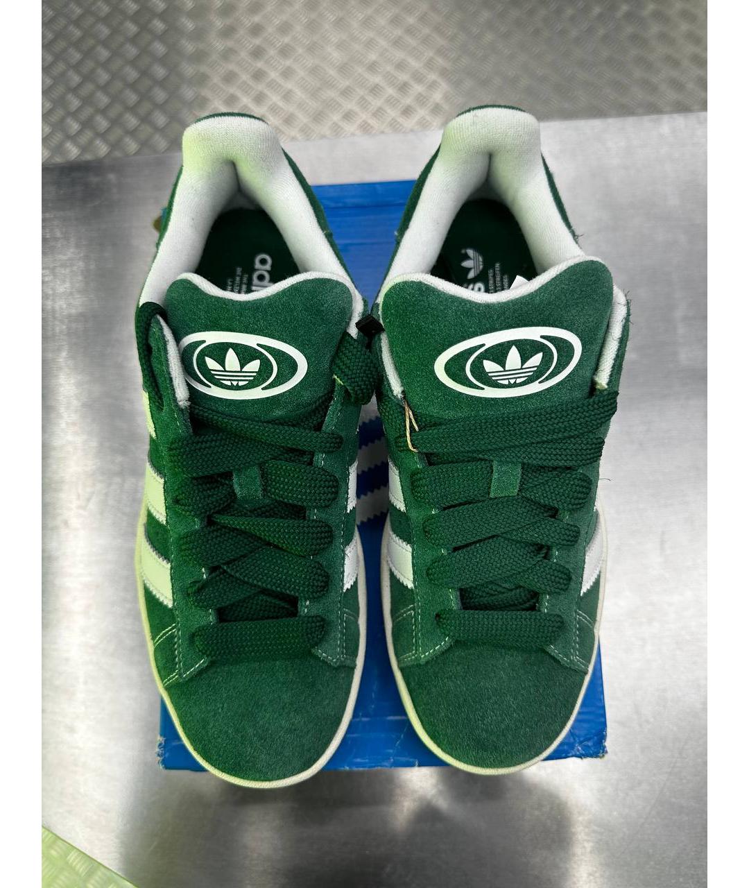 ADIDAS Зеленые замшевые низкие кроссовки / кеды, фото 2