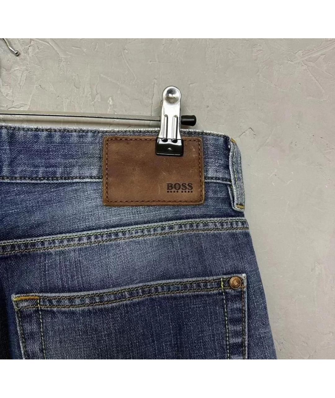 HUGO BOSS Синие хлопковые прямые джинсы, фото 4
