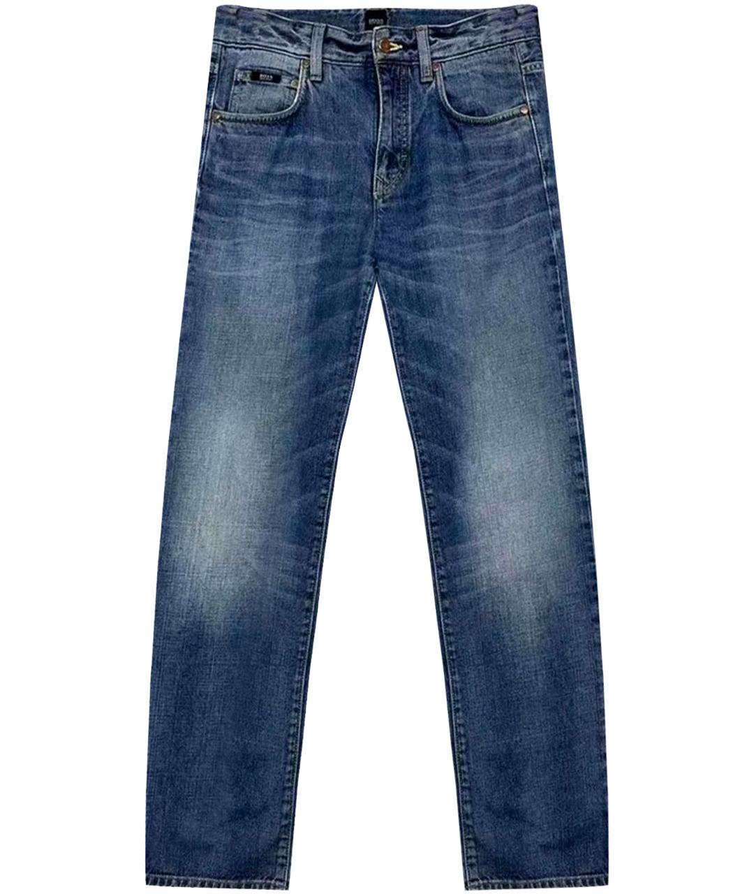 HUGO BOSS Синие хлопковые прямые джинсы, фото 1