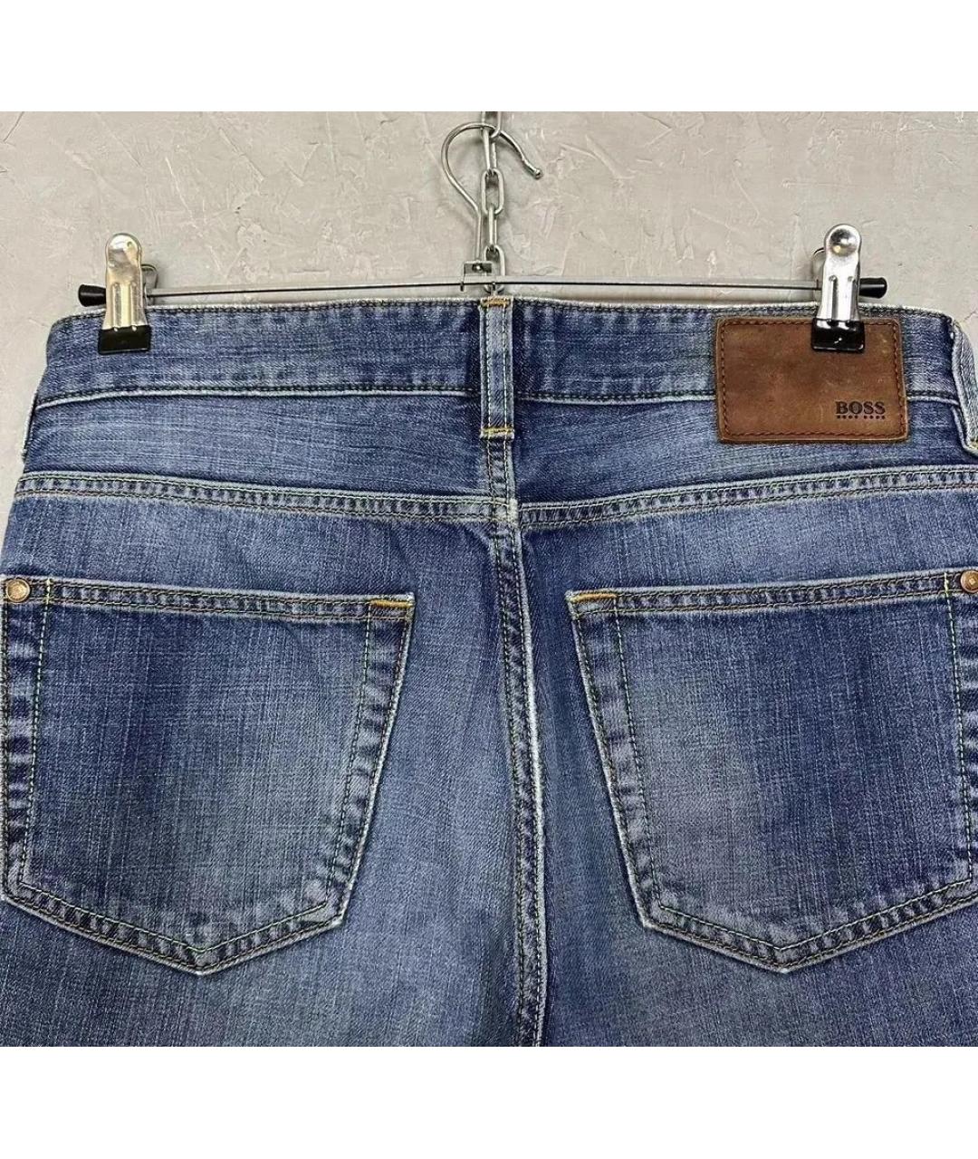 HUGO BOSS Синие хлопковые прямые джинсы, фото 3