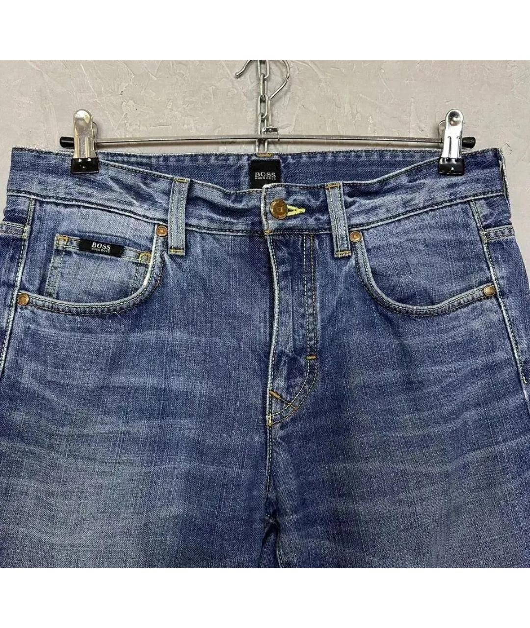 HUGO BOSS Синие хлопковые прямые джинсы, фото 5
