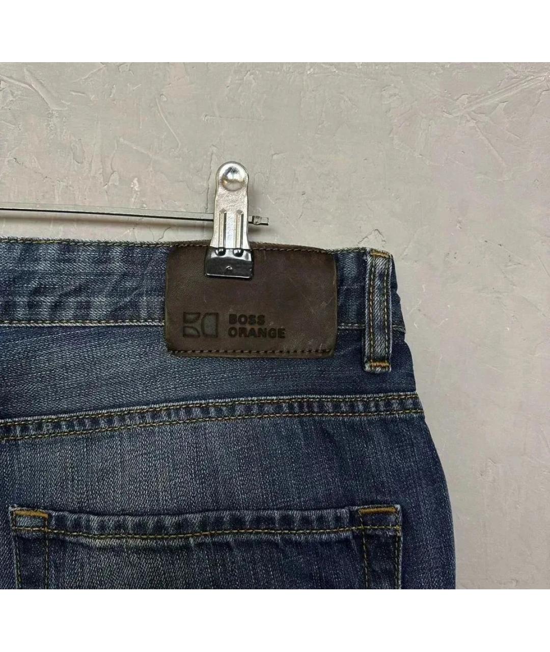 HUGO BOSS Синие хлопковые прямые джинсы, фото 4