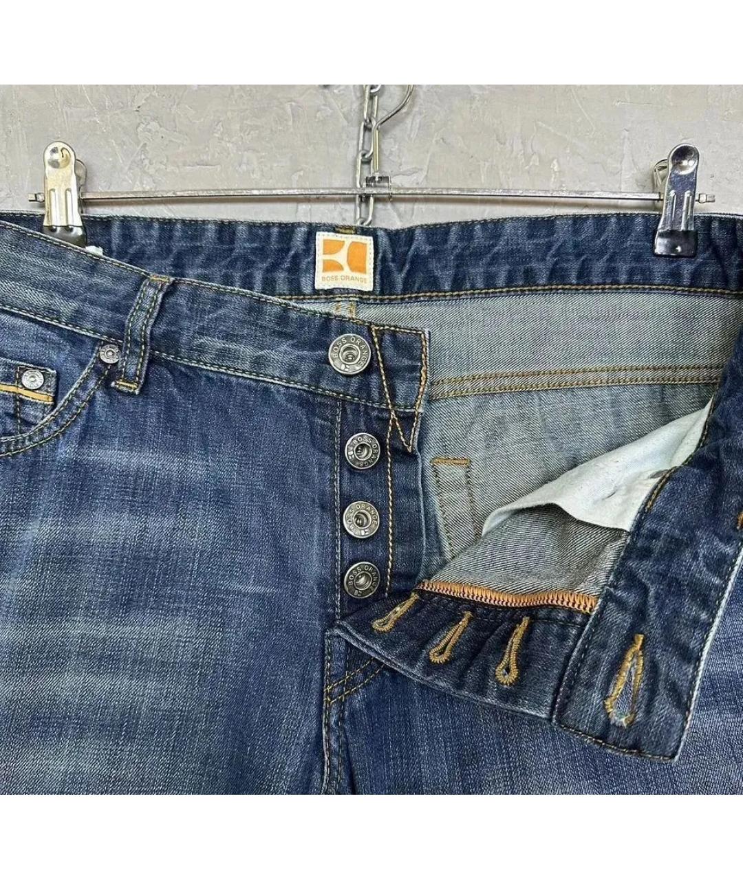 HUGO BOSS Синие хлопковые прямые джинсы, фото 7