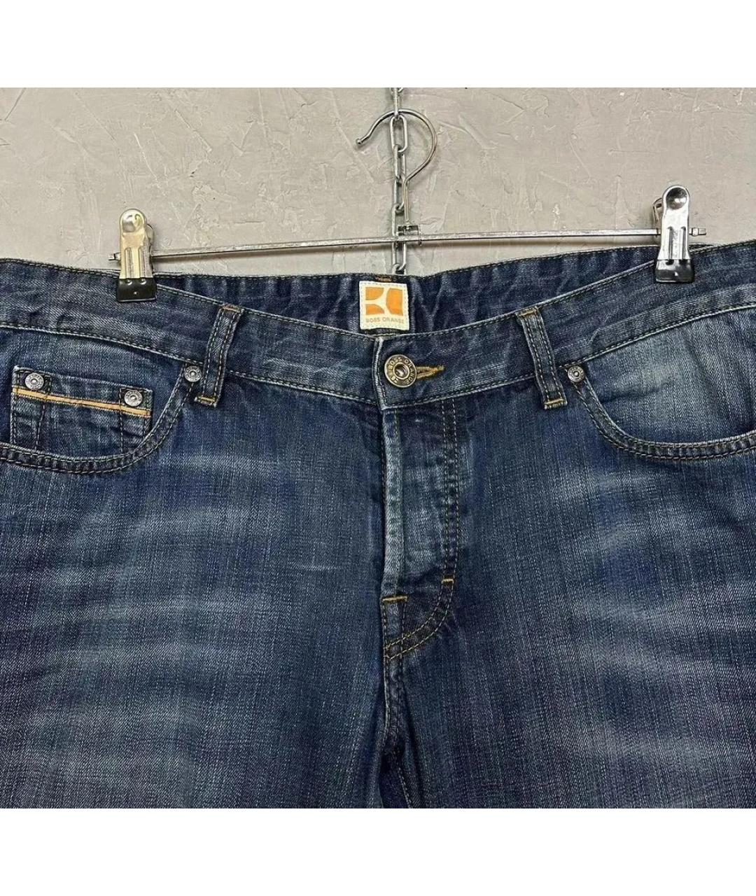HUGO BOSS Синие хлопковые прямые джинсы, фото 5