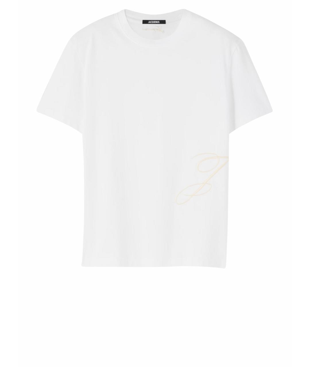 JACQUEMUS Белая хлопковая футболка, фото 1