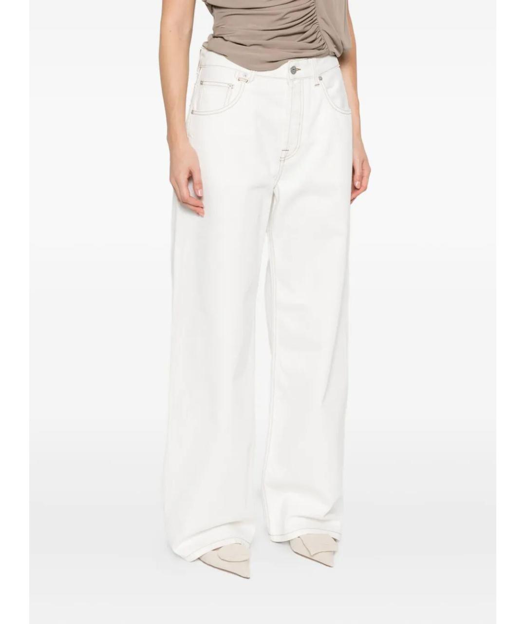 JACQUEMUS Белые хлопковые прямые джинсы, фото 5