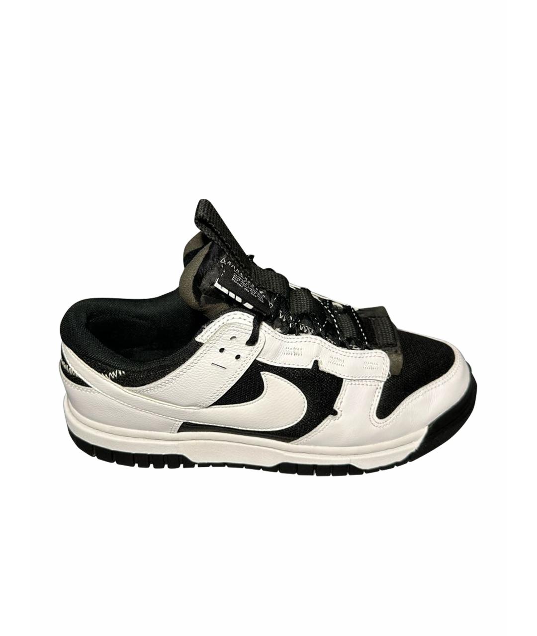 NIKE Черные кожаные низкие кроссовки / кеды, фото 1