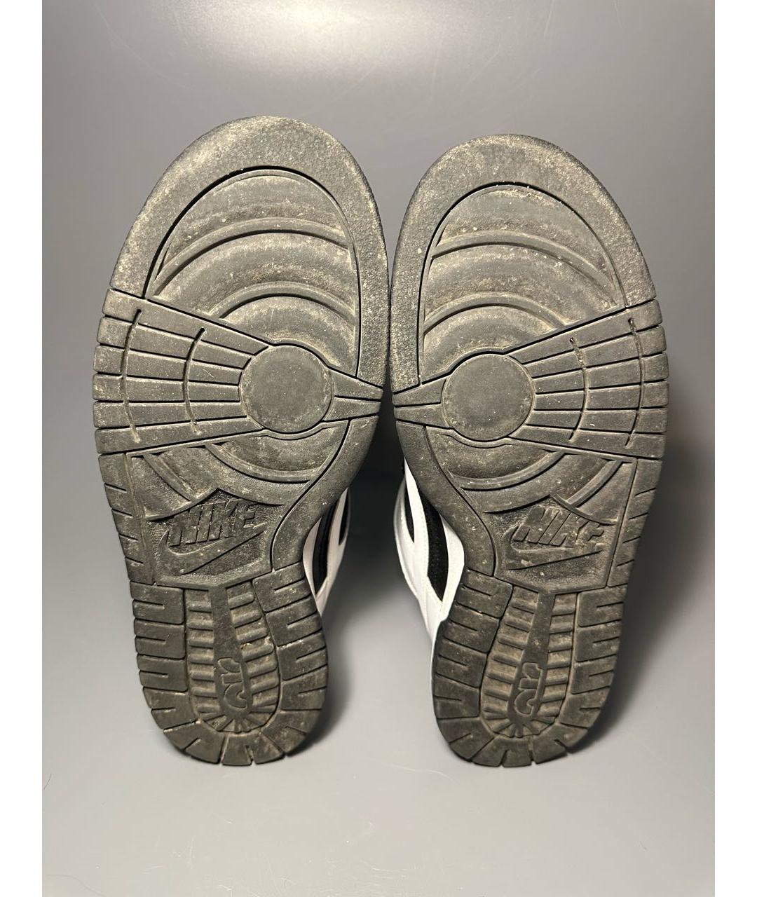 NIKE Черные кожаные низкие кроссовки / кеды, фото 8