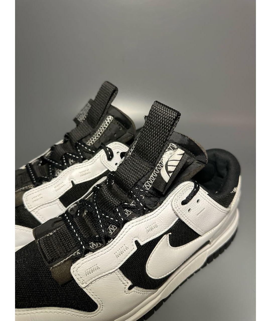 NIKE Черные кожаные низкие кроссовки / кеды, фото 7