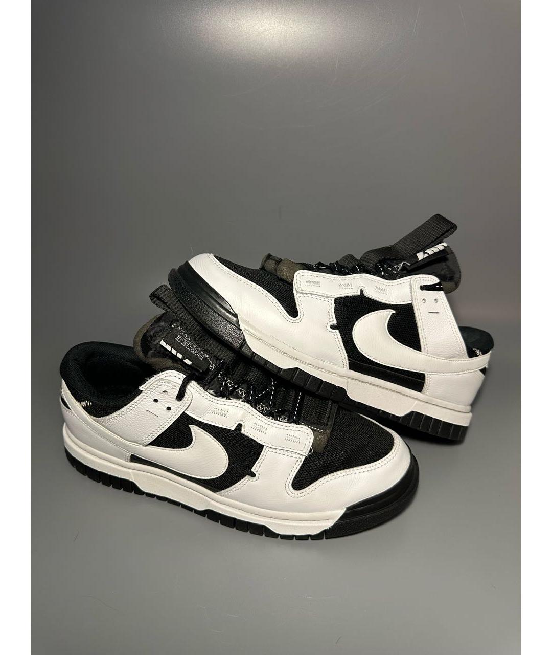 NIKE Черные кожаные низкие кроссовки / кеды, фото 6