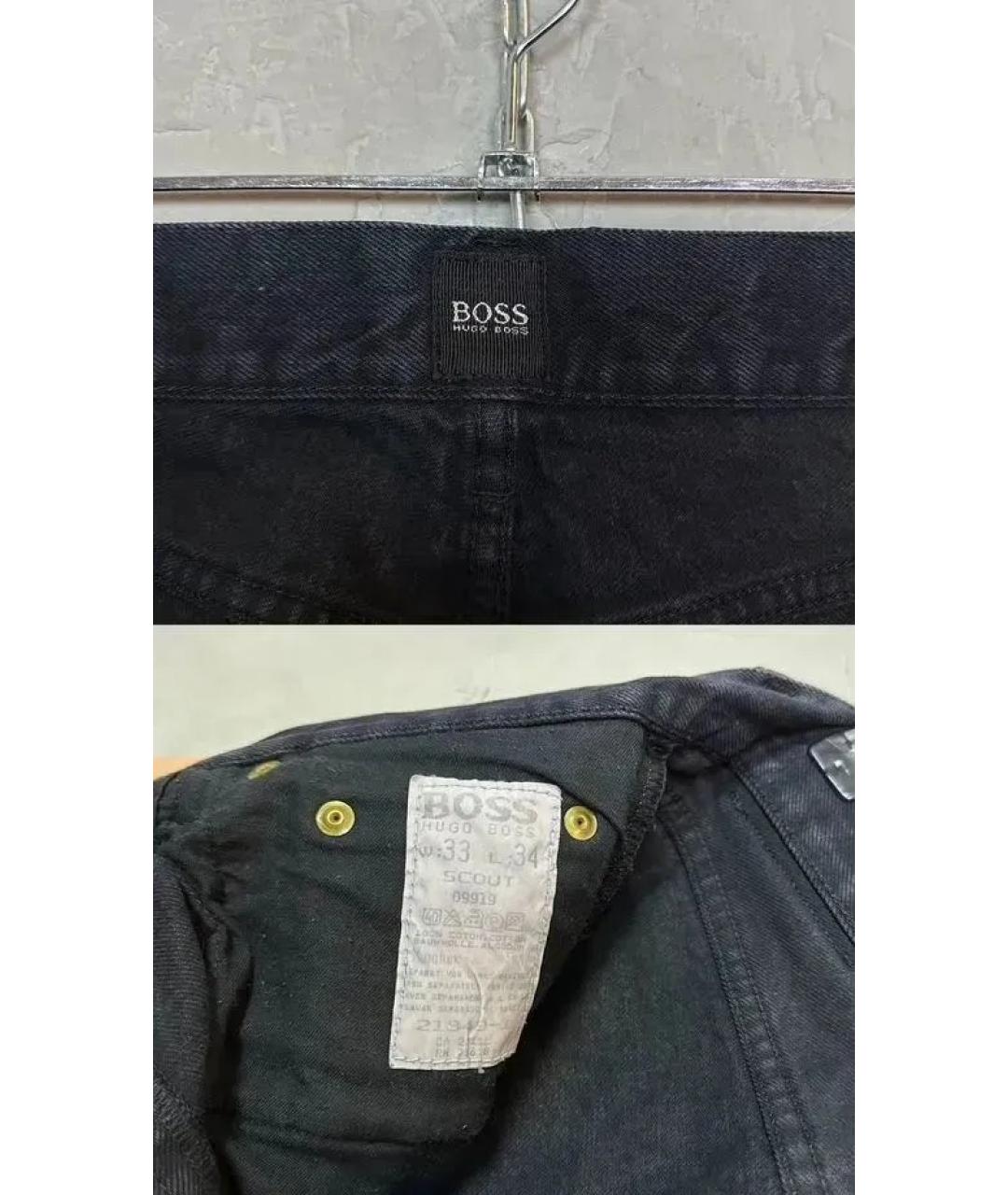 HUGO BOSS Черные хлопковые джинсы, фото 8