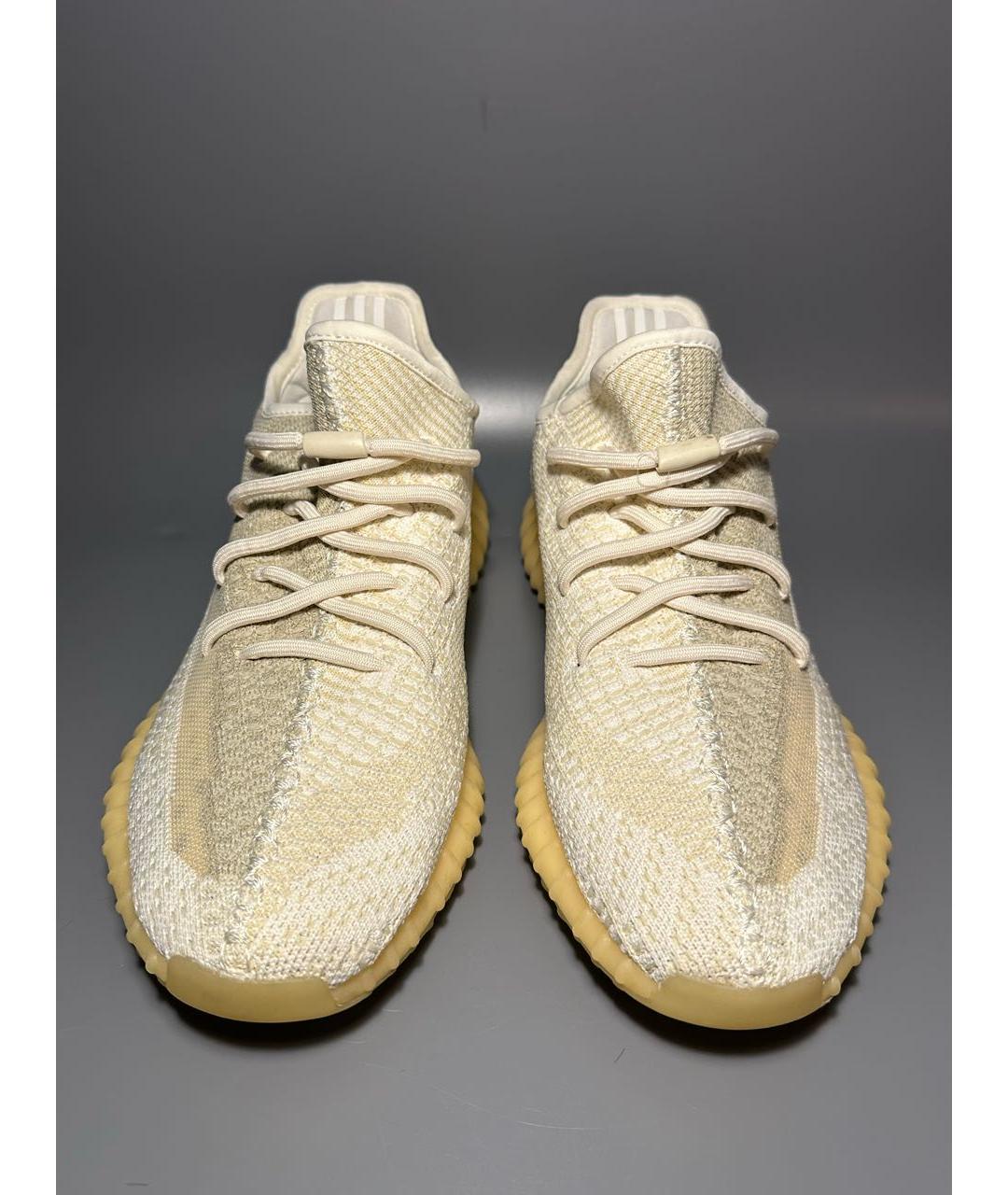 ADIDAS YEEZY Белые синтетические низкие кроссовки / кеды, фото 2