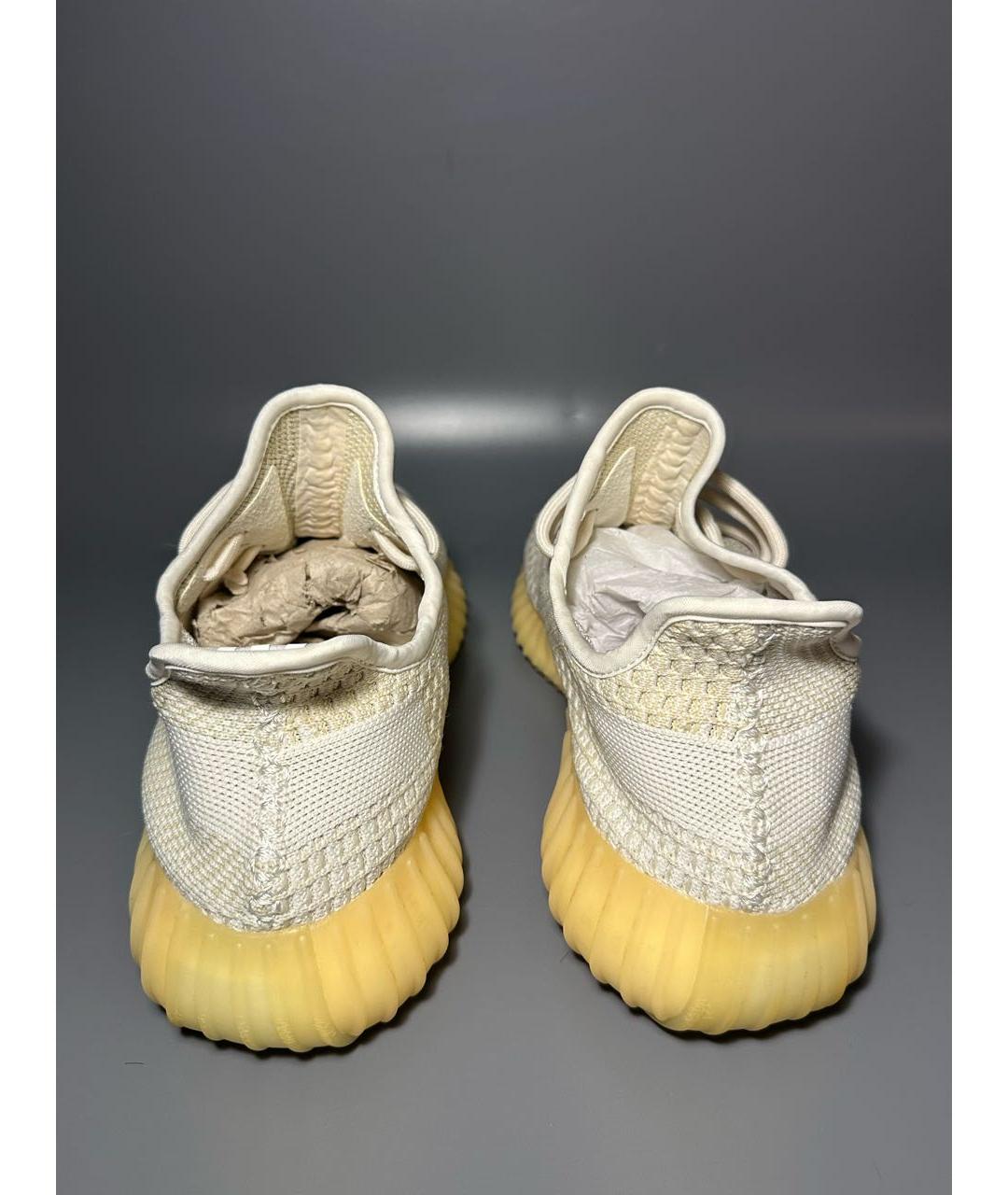 ADIDAS YEEZY Белые синтетические низкие кроссовки / кеды, фото 4