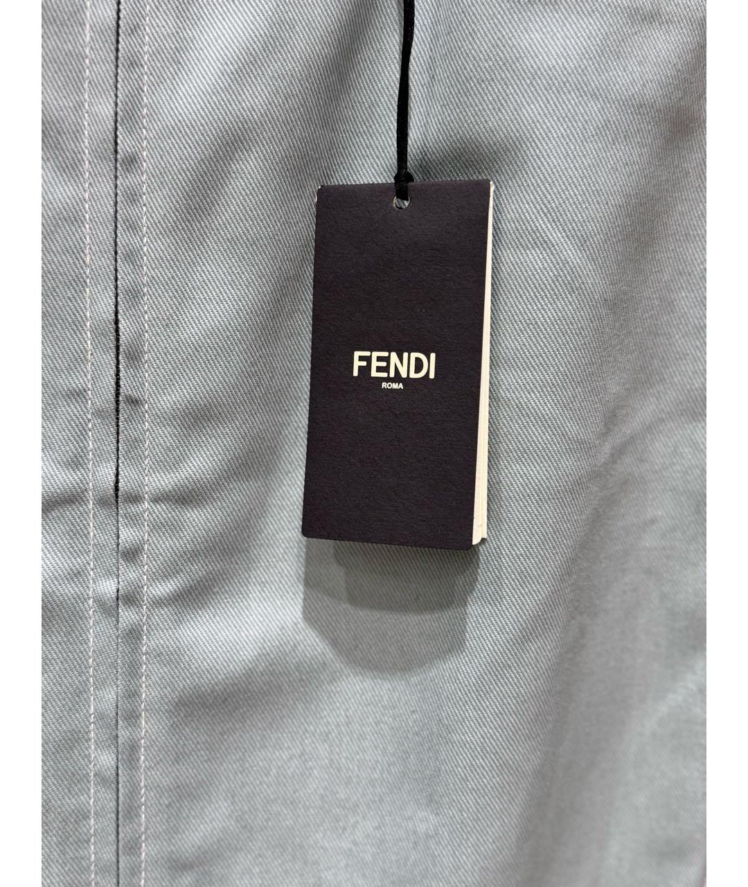 FENDI Голубая юбка миди, фото 3