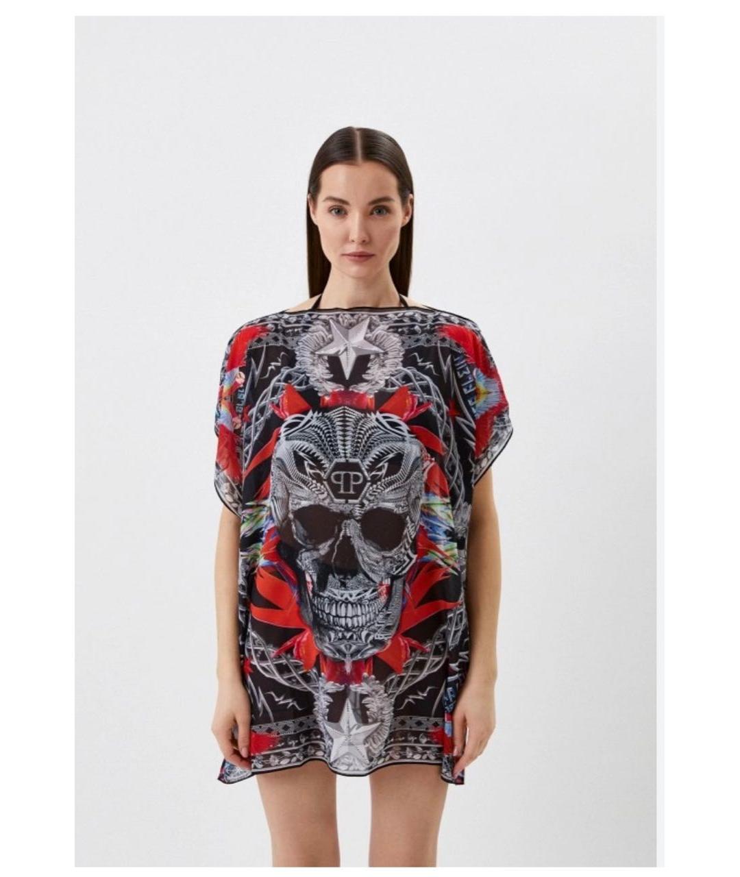 PHILIPP PLEIN Мульти полиэстеровая туника, фото 5