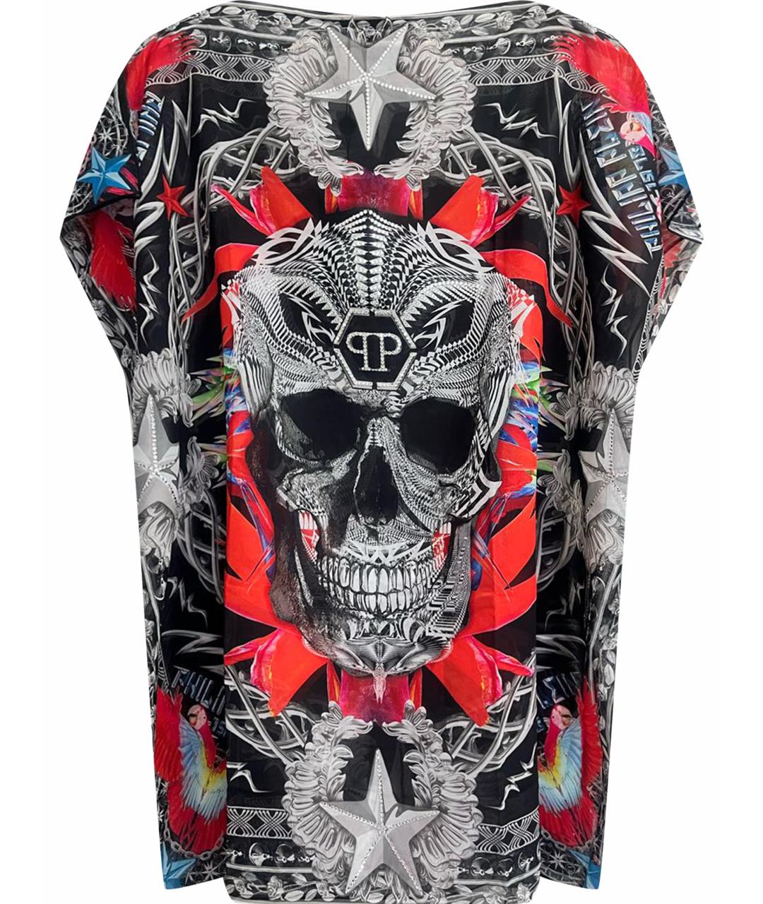PHILIPP PLEIN Мульти полиэстеровая туника, фото 1