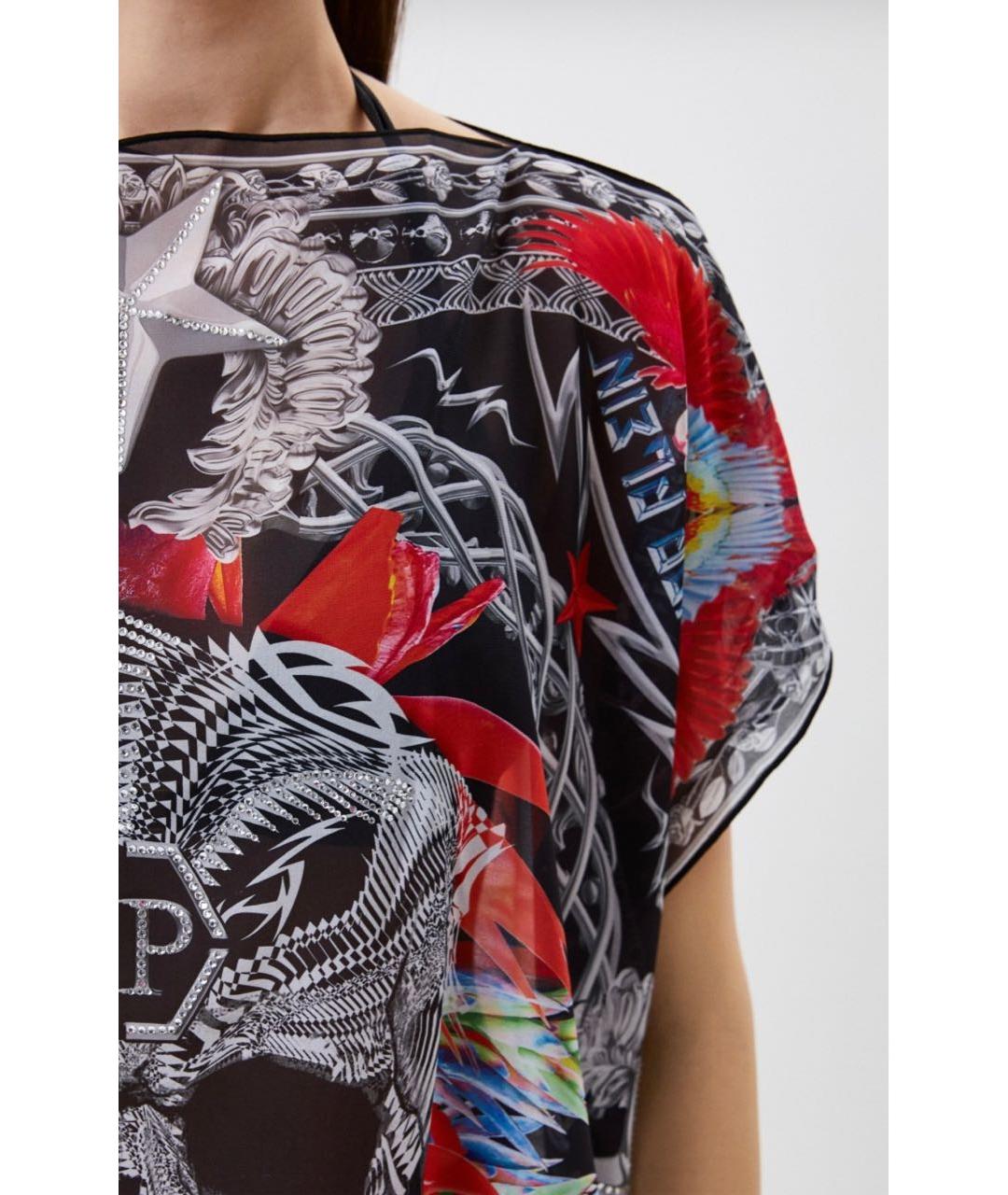 PHILIPP PLEIN Мульти полиэстеровая туника, фото 4