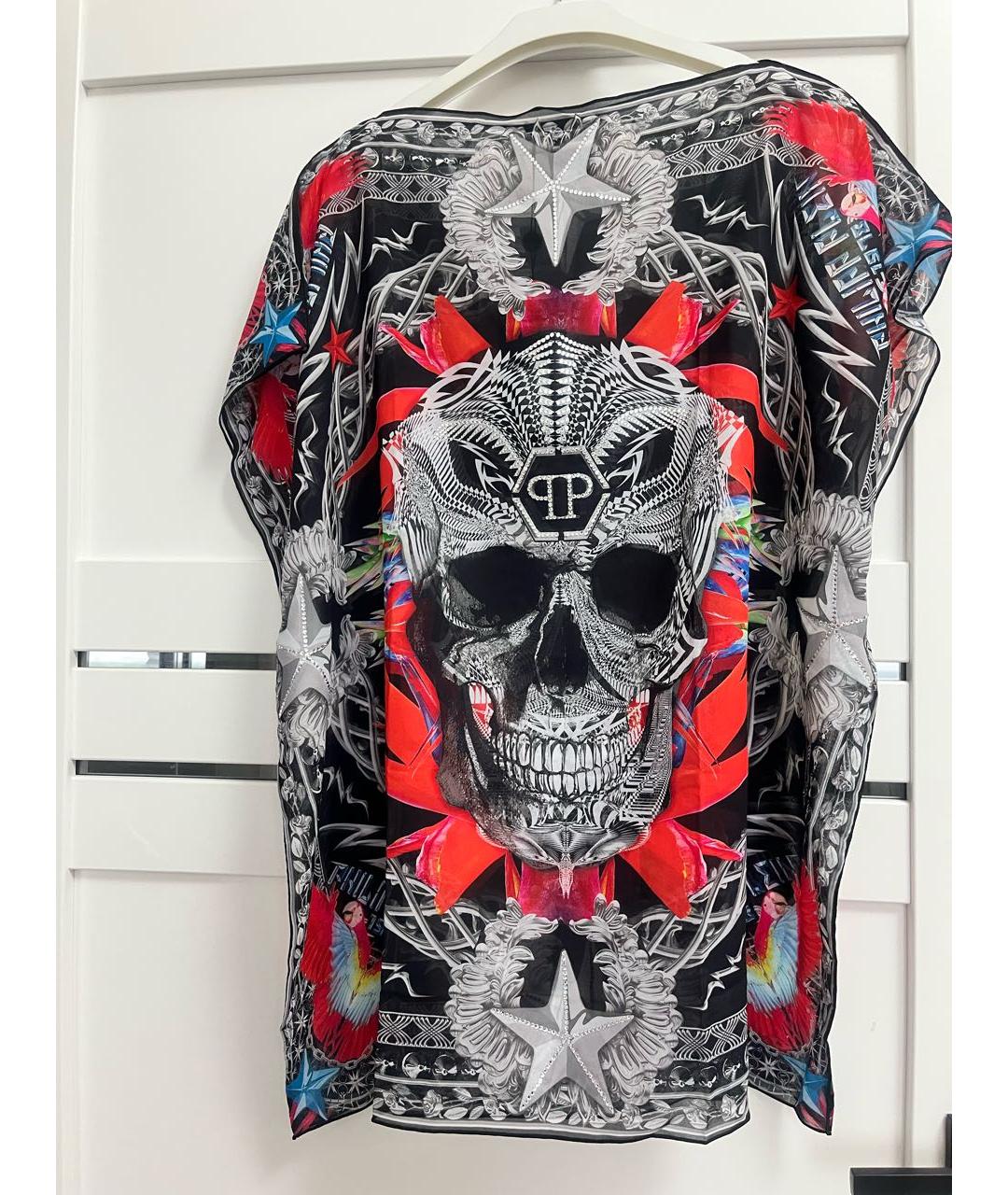 PHILIPP PLEIN Мульти полиэстеровая туника, фото 6