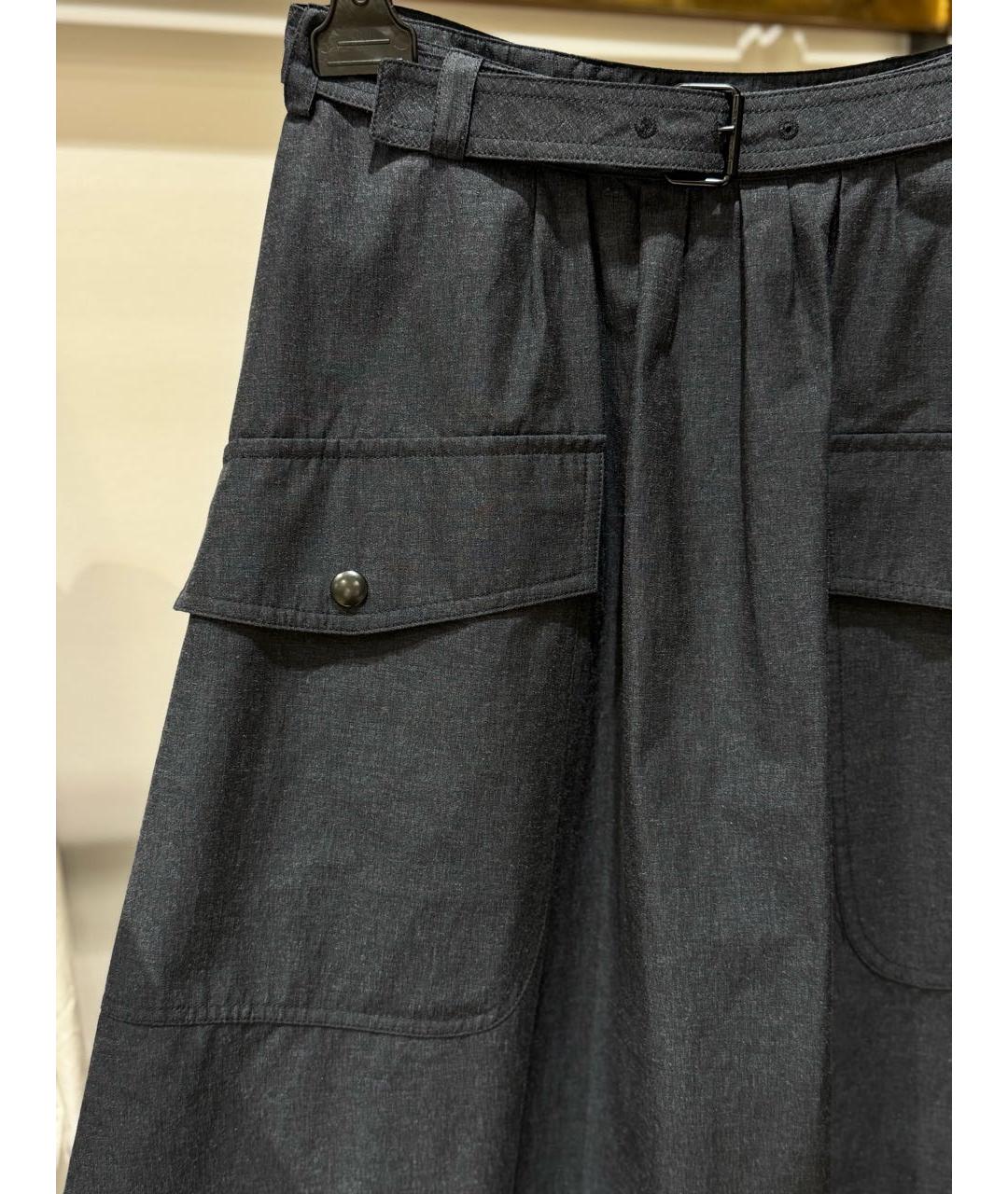 CHRISTIAN DIOR Темно-синяя юбка миди, фото 4