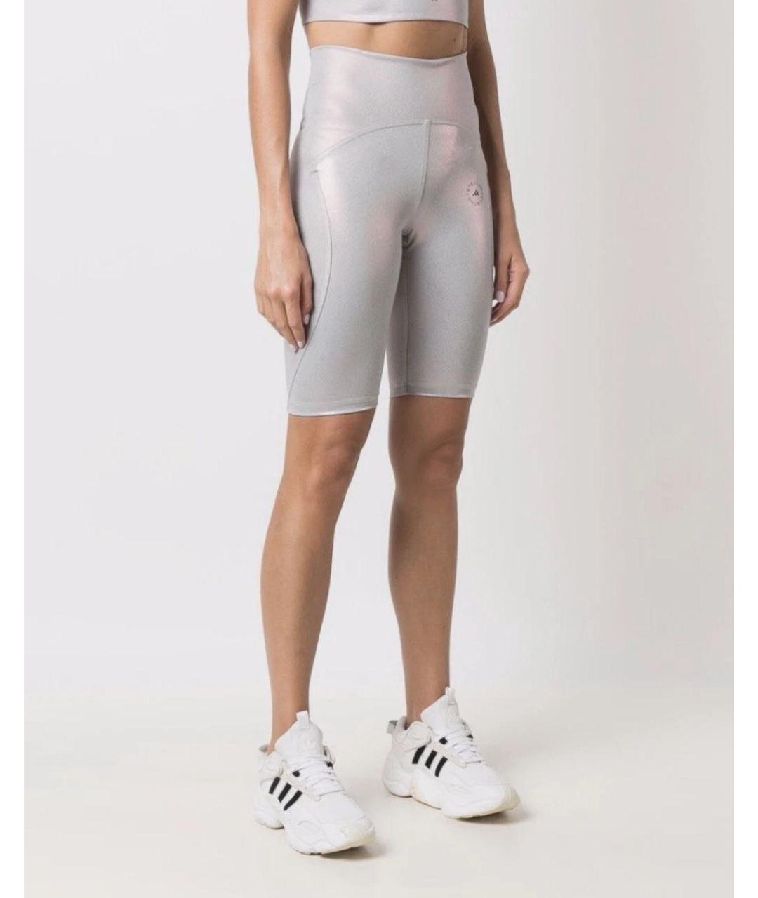 ADIDAS BY STELLA MCCARTNEY Серебряные полиэстеровые леггинсы и велосипедки, фото 6