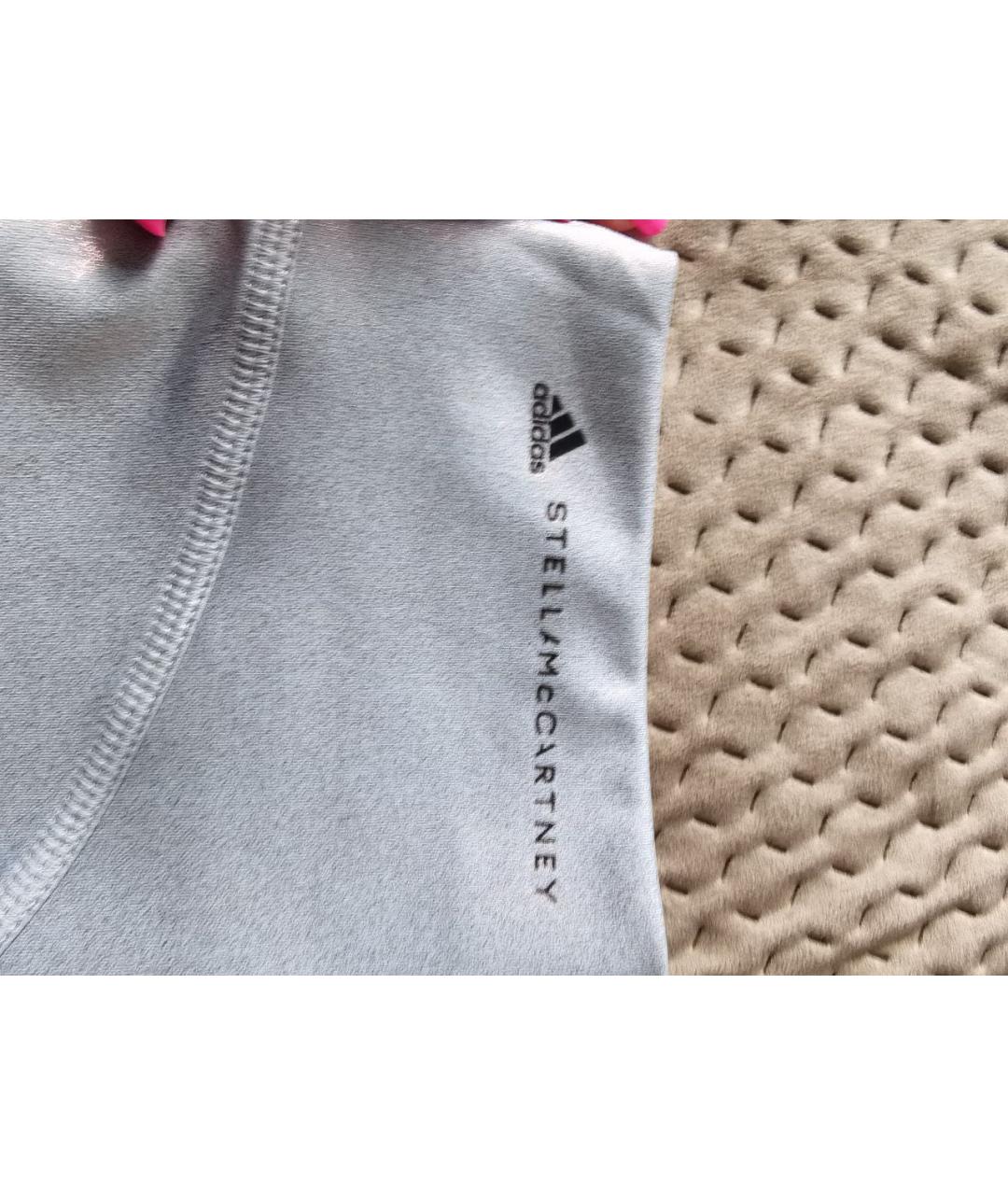 ADIDAS BY STELLA MCCARTNEY Серебряные полиэстеровые леггинсы и велосипедки, фото 8