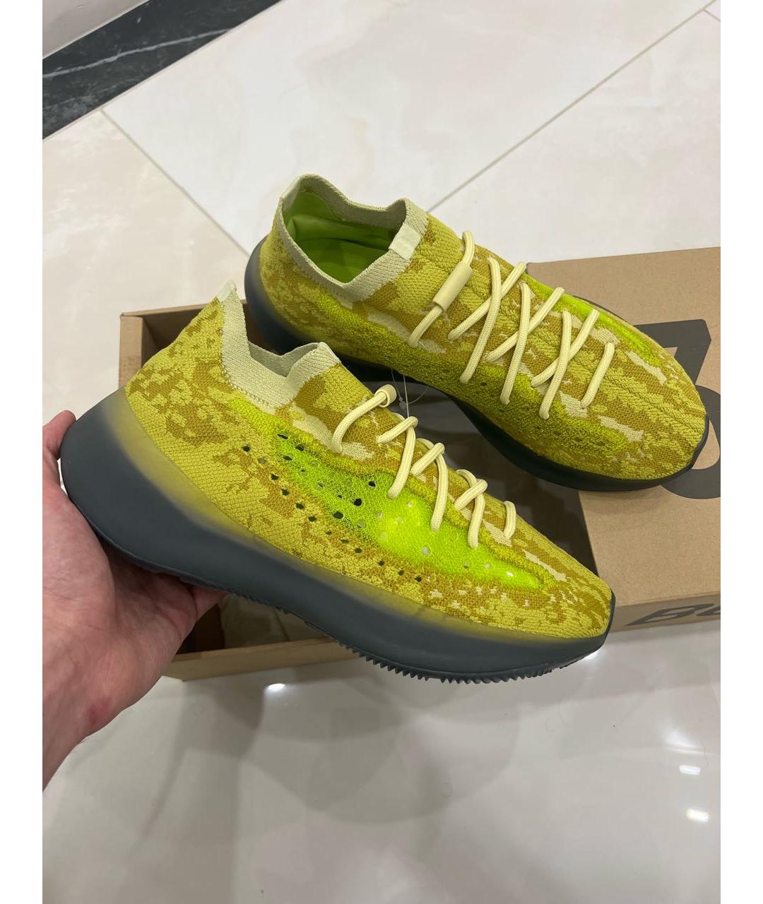 ADIDAS YEEZY Зеленые низкие кроссовки / кеды, фото 5