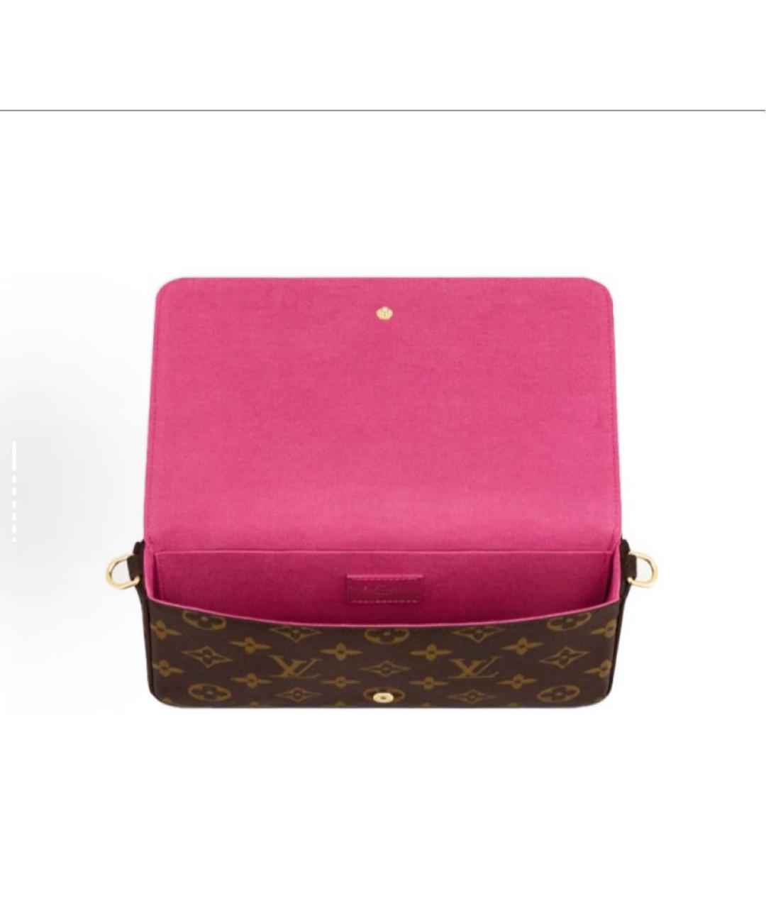 LOUIS VUITTON Коричневая кожаная сумка с короткими ручками, фото 3