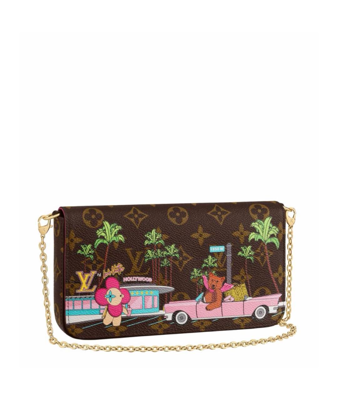 LOUIS VUITTON Коричневая кожаная сумка с короткими ручками, фото 9