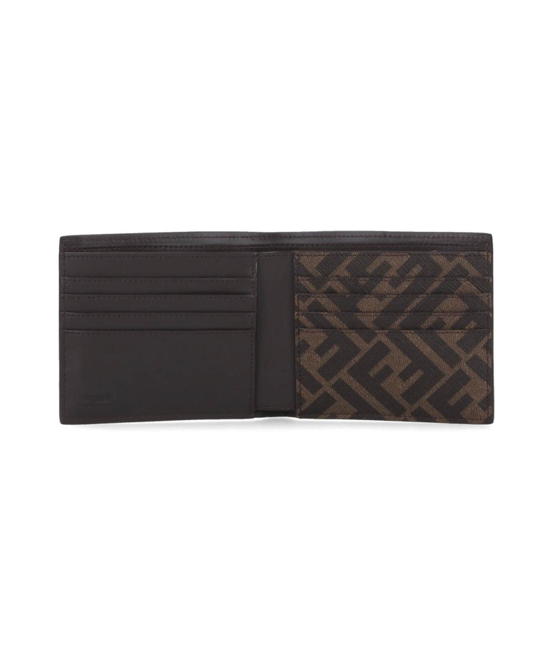 FENDI Коричневый кожаный кошелек, фото 2