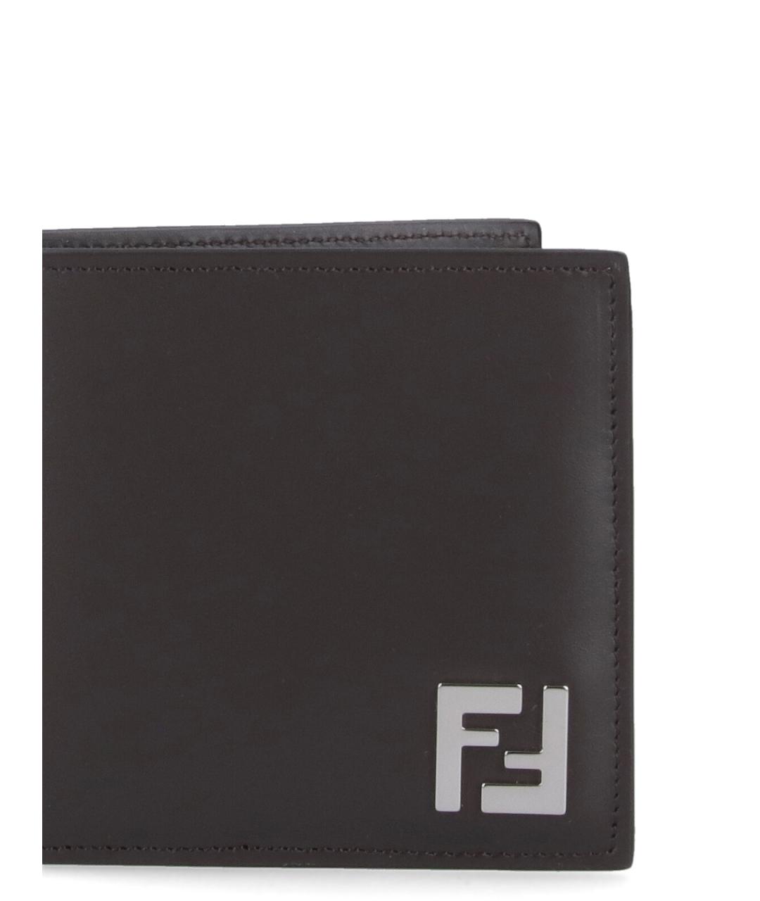 FENDI Коричневый кожаный кошелек, фото 5