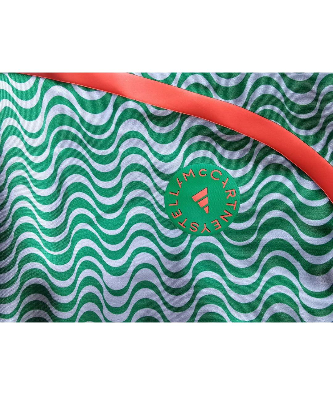 ADIDAS BY STELLA MCCARTNEY Зеленые полиэстеровые леггинсы и велосипедки, фото 5