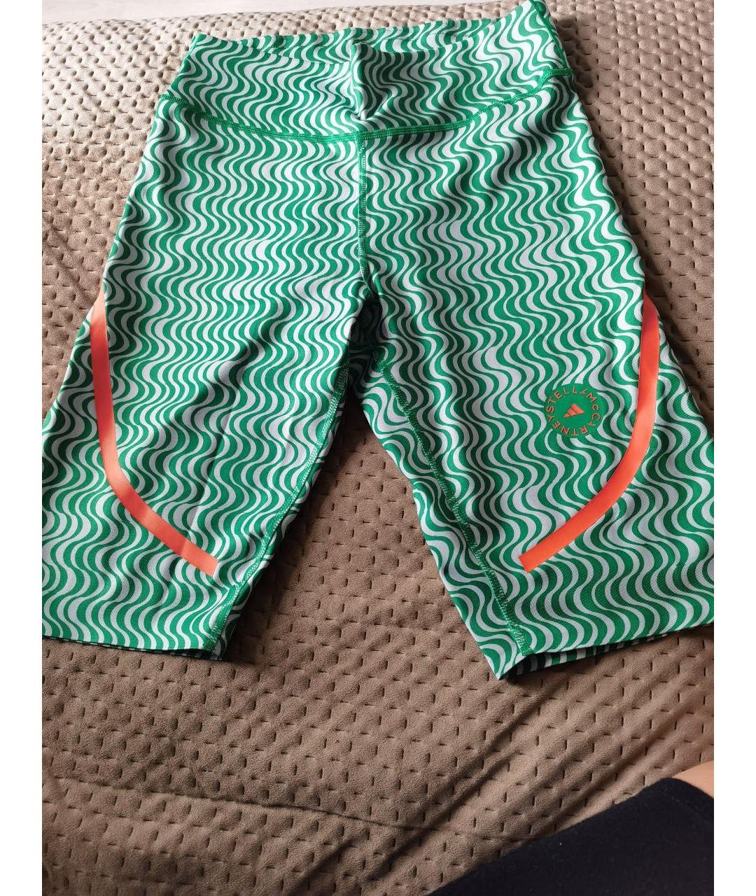 ADIDAS BY STELLA MCCARTNEY Зеленые полиэстеровые леггинсы и велосипедки, фото 9