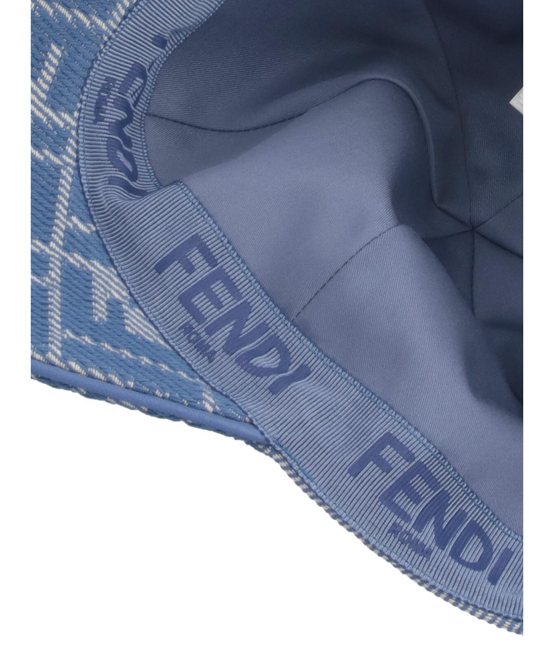 FENDI Голубая хлопковая кепка, фото 3