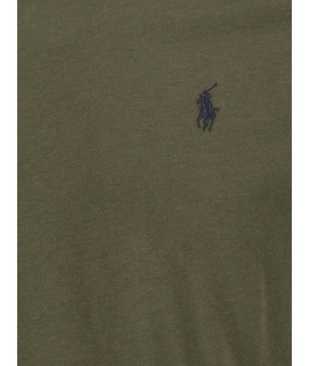 POLO RALPH LAUREN Зеленая хлопковая футболка, фото 3