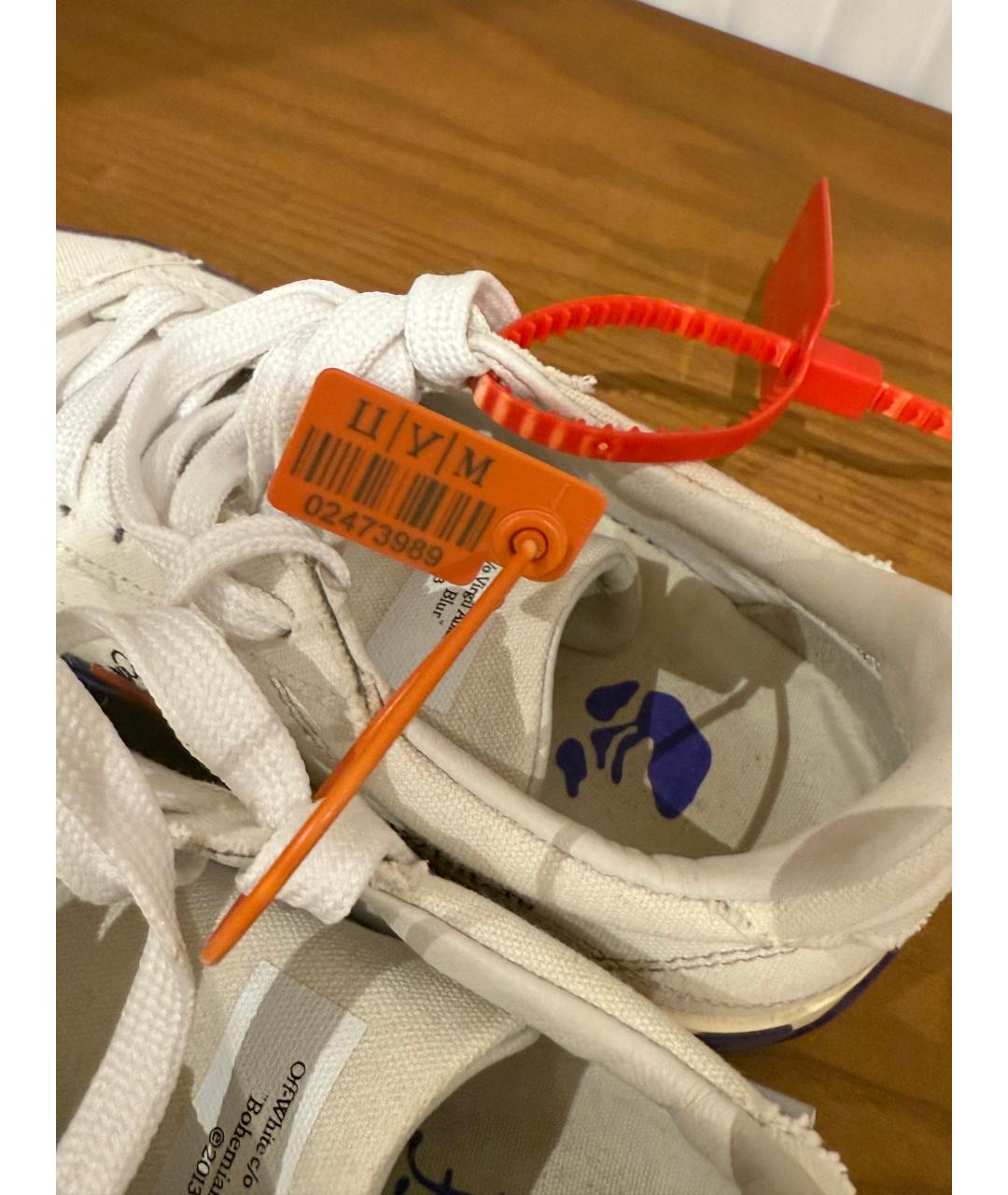 OFF-WHITE Белые кеды, фото 5