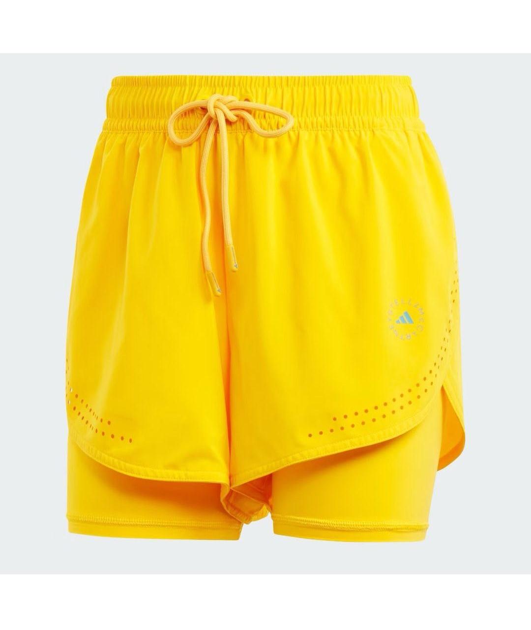 ADIDAS BY STELLA MCCARTNEY Желтые полиэстеровые спортивные брюки и шорты, фото 5